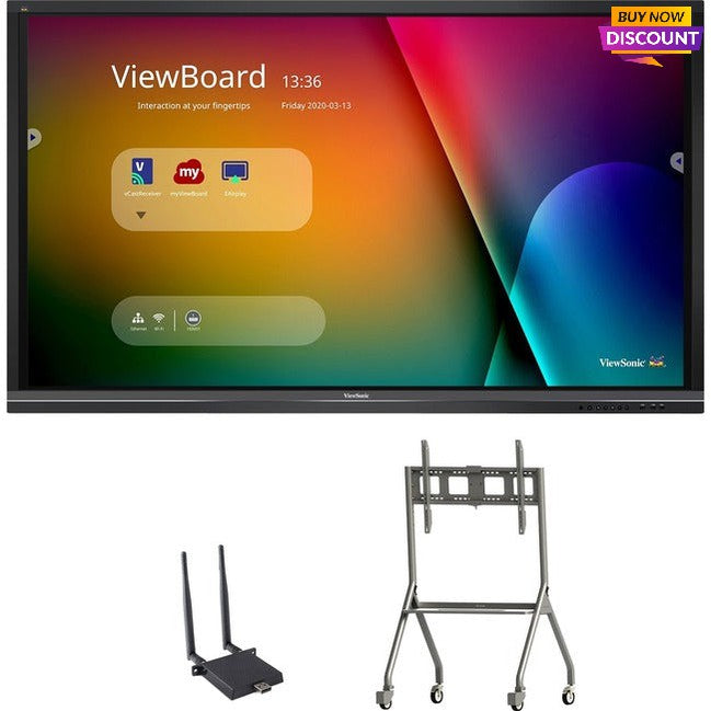 ViewSonic ViewBoard IFP6550-E4 - 4K Interactive Display with WiFi Adapter and Slim Trolley Cart - 350 cd/m2 - 65" FWF-40F-F-BDL-811-12,1064662918,Fortinet FortiWifi FWF-40F Network Security/Firewall Appliance"