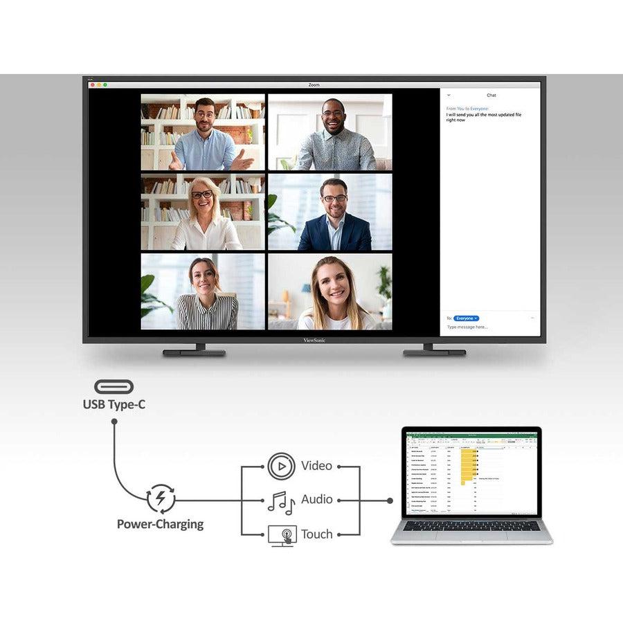Viewsonic Ifp4320 Touch Screen Monitor 109.2 Cm (43") 3840 X 2160 Pixels Dual-Touch Black