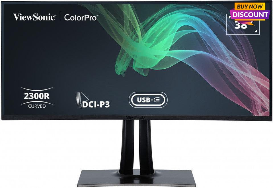 Viewsonic Vp3881A Computer Monitor 96.5 Cm (38") 3840 X 1600 Pixels Quad Hd+ Led Black