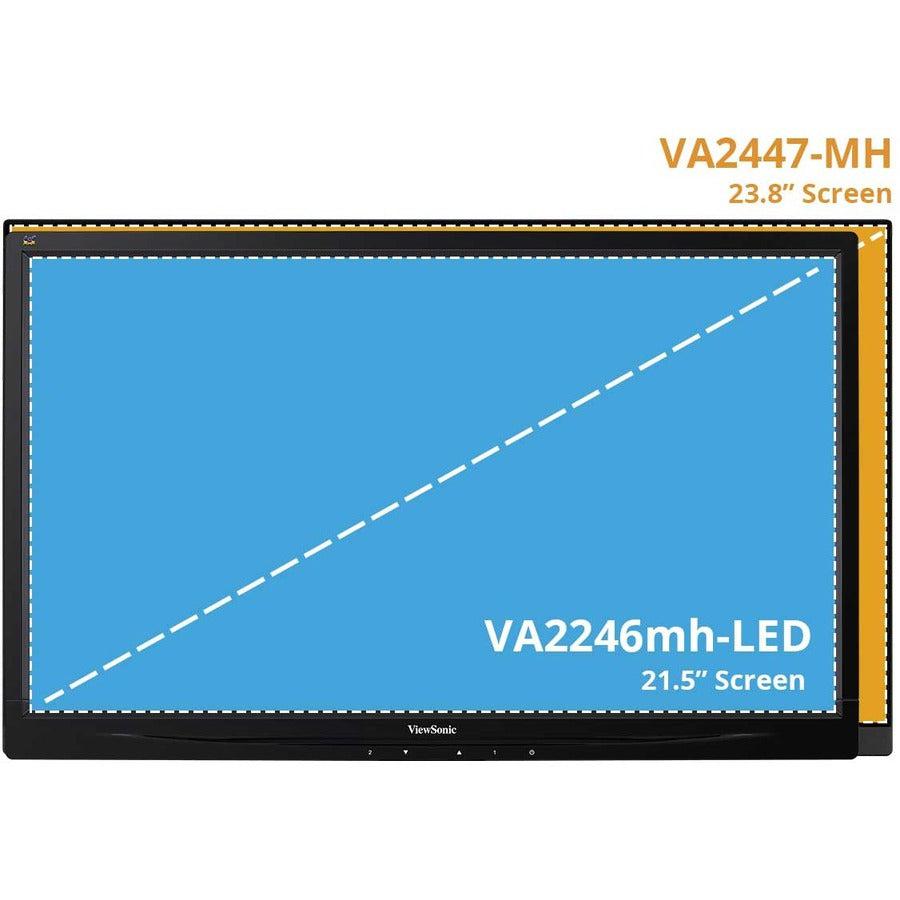 Viewsonic Va2447-Mhj Computer Monitor 60.5 Cm (23.8") 1920 X 1080 Pixels Full Hd Led Black
