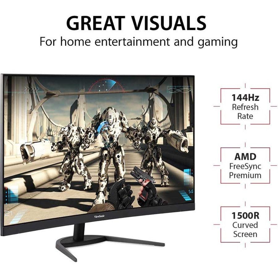 Viewsonic Vx Series Vx3268-2Kpc-Mhd Computer Monitor 81.3 Cm (32") 2560 X 1440 Pixels Quad Hd Led Black