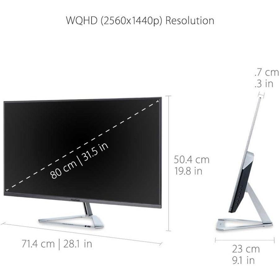 Viewsonic Vx Series Vx3276-2K-Mhd 81.3 Cm (32") 2560 X 1440 Pixels Led Silver