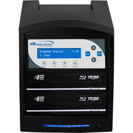 Vinpower Digital SharkBluCP Blu-ray/DVD/CD Tower Duplicator (Supports BD CopyProtection) SHARKBLUCP-S2T-BK