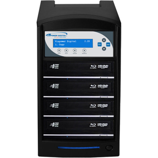 Vinpower Digital SharkBluCP Blu-ray/DVD/CD Tower Duplicator (Supports BD CopyProtection) SHARKBLUCP-S4T-BK