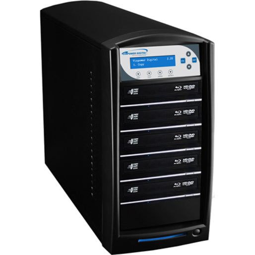 Vinpower Digital SharkBluCP Blu-ray/DVD/CD Tower Duplicator (Supports BD CopyProtection) SHARKBLUCP-S5T-BK