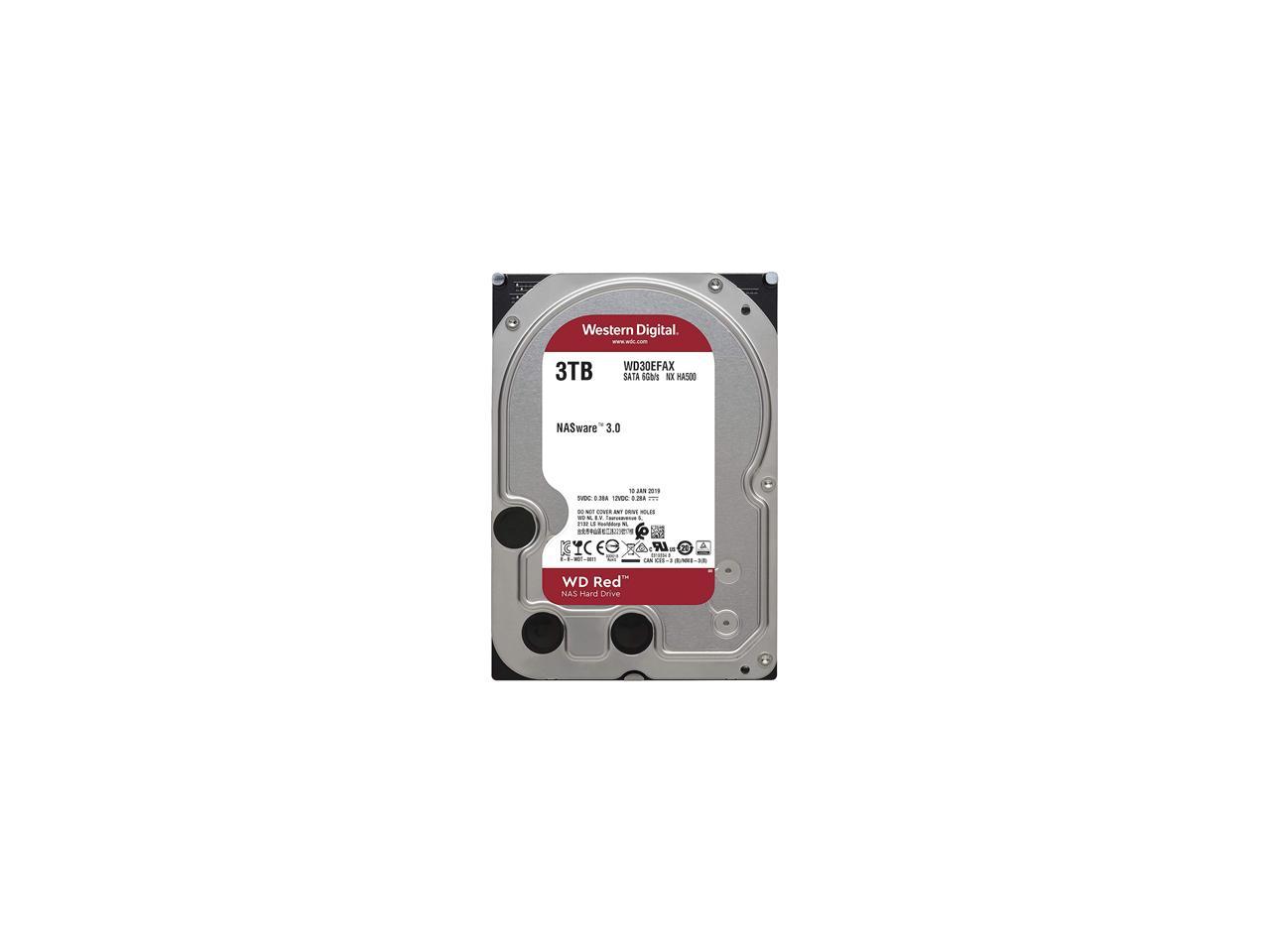 Wd Red 3Tb Nas Internal Hard Drive - 5400 Rpm Class, Sata 6Gb/S, Smr, 256Mb Cache, 3.5" - Wd30Efax