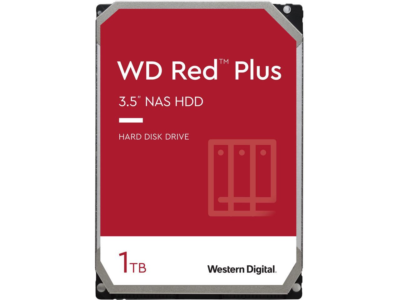 Wd Red Plus 1Tb Nas Hard Disk Drive - 5400 Rpm Class Sata 6Gb/S, Cmr, 64Mb Cache, 3.5 Inch - Wd10Efrx