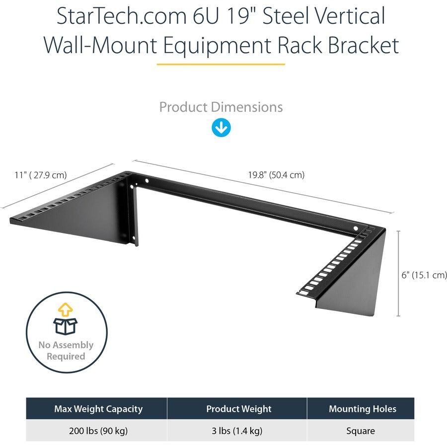 Wall Mount Patch Panel Bracket 6U - Server Rack Mounting | StarTech.com RK619WALLV