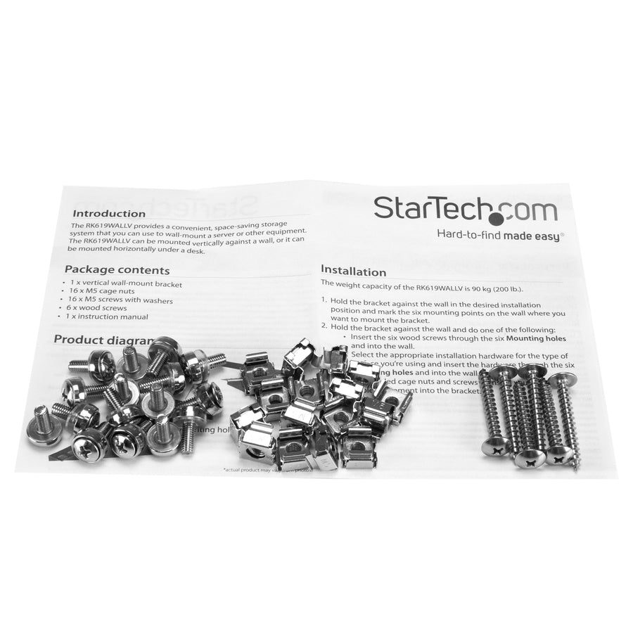 Wall Mount Patch Panel Bracket 6U - Server Rack Mounting | StarTech.com RK619WALLV