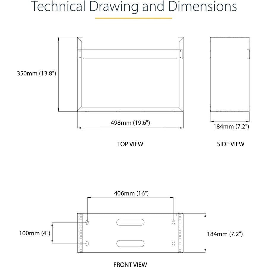 Wall Mount Rack - 4U 19 Inch Network Equipment Cabinet | StarTech.com WALLMOUNT4