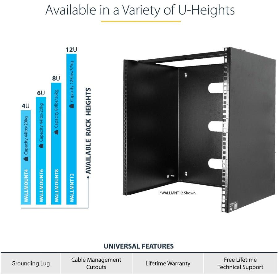 Wall Mount Rack - 4U 19 Inch Network Equipment Cabinet | StarTech.com WALLMOUNT4