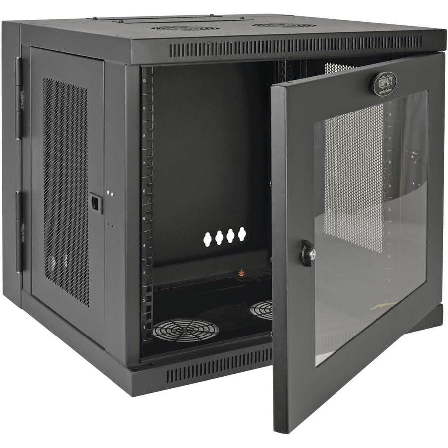Wall Mount Rack Cabinet 10U - SmartRack Low-Profile Switch Enclosure | Tripp Lite by Eaton SRW10USG