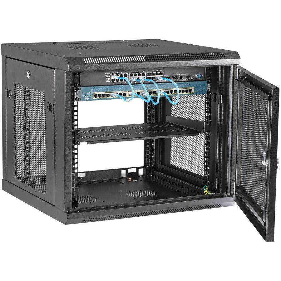 Wall Mount Rack Cabinet 9U - Network Equipment Enclosure with 1U Shelf | StarTech.com RK920WALM