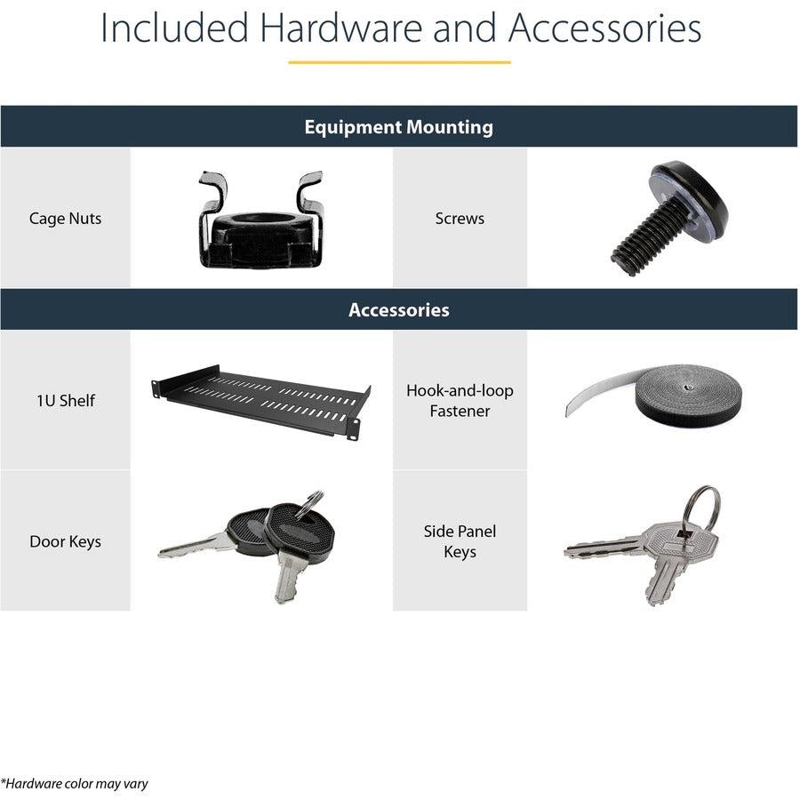 Wall Mount Server Rack - 26U Network Cabinet with Hinged Door | StarTech.com RK2620WALHM