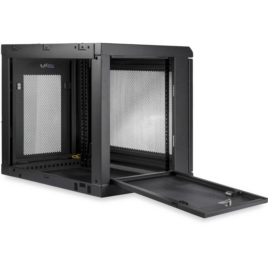 Wall Mount Server Rack - 9U Network Cabinet with Shelf | StarTech RK9WALM