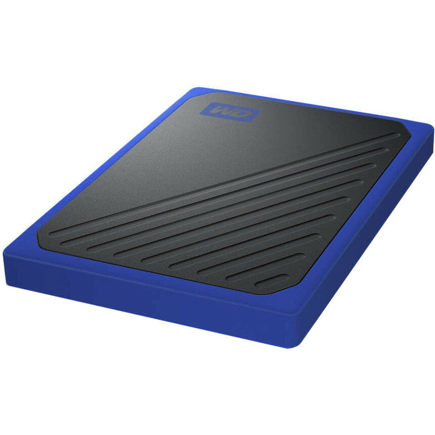 WD My Passport Go WDBMCG0010BBT-WESN 1 TB Portable Solid State Drive - External - Black, Cobalt