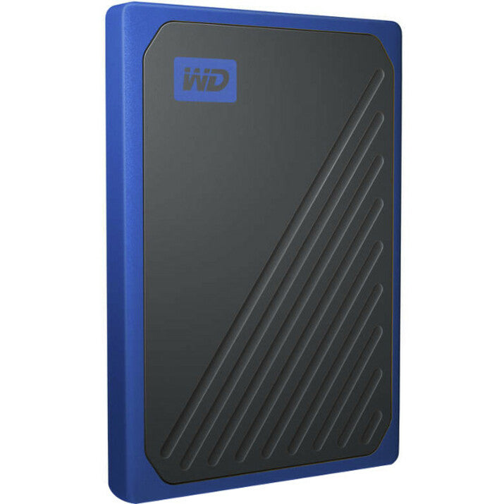 WD My Passport Go WDBMCG0010BBT-WESN 1 TB Portable Solid State Drive - External - Black, Cobalt