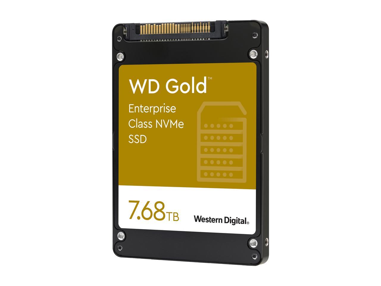 Western Digital Gold Wds768T1D0D 2.5" U.2 7.68Tb Pci-Express 3.1 X4, Nvme 1.3 Enterprise Solid State Drive