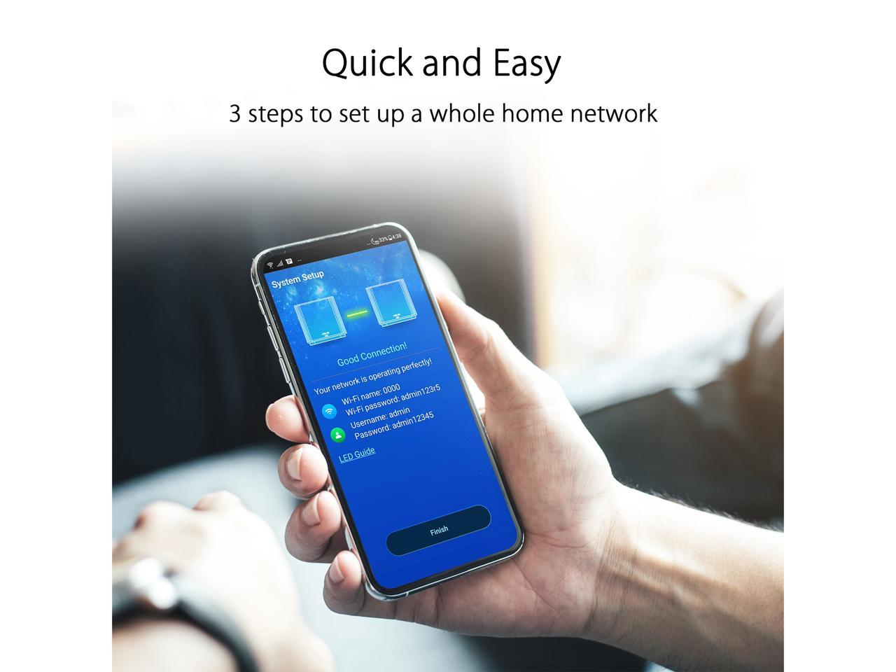 WiFi 6 Mesh Router - ASUS ZenWiFi AX XT8 Whole Home System | TecISoft 90IG0590-MA1G4V