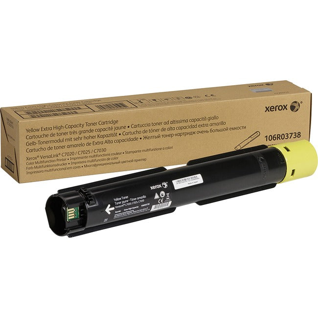 Xerox Original High Yield Laser Toner Cartridge - Yellow - 1 Each 106R03738