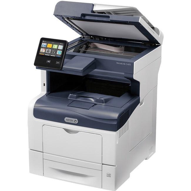 Xerox VersaLink C405/DN Laser Multifunction Printer-Color-Copier/Fax/Scanner-36 ppm Mono/Color Print-600x600 Print-Automatic Duplex Print-80000 Pages Monthly-700 sheets Input-Color Scanner-600 Optical Scan-Color Fax-Gigabit Ethernet C405/YDN