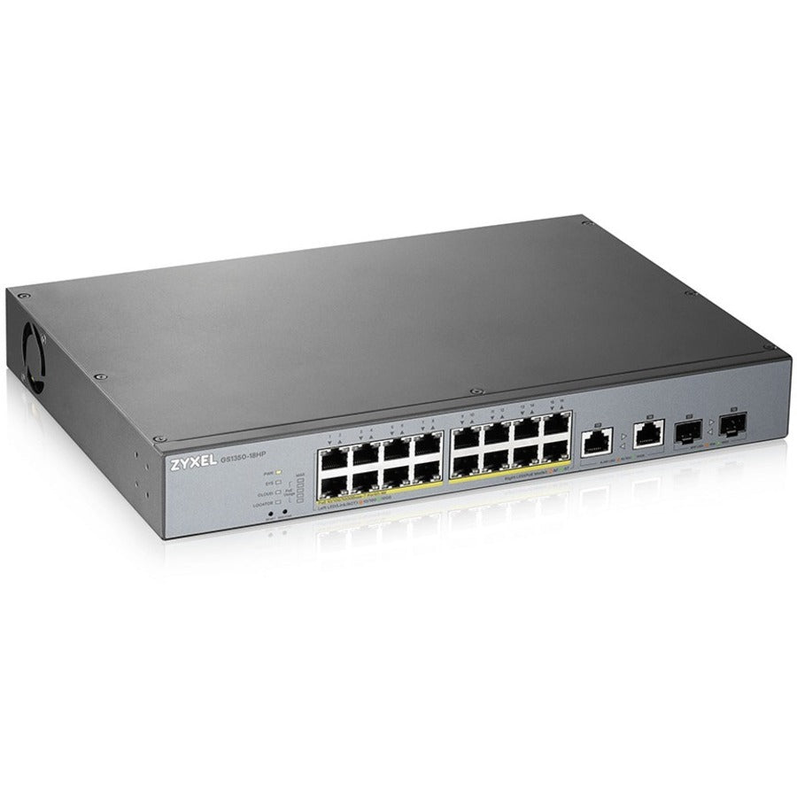ZYXEL 16-port GbE Smart Managed PoE Switch with GbE Uplink GS1350-18HP