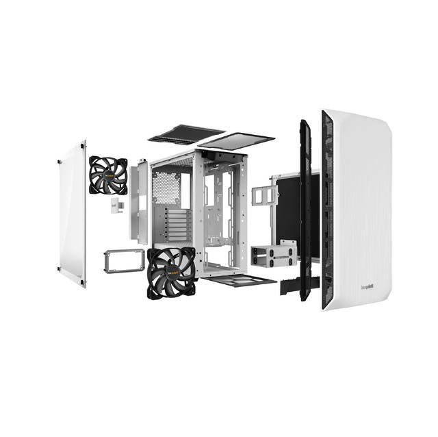 Be Quiet! Bgw35 Pure Base 500 Window White, Atx, Midi Tower Computer Case, Tempered Glass Window, Two Preinstalled Fans