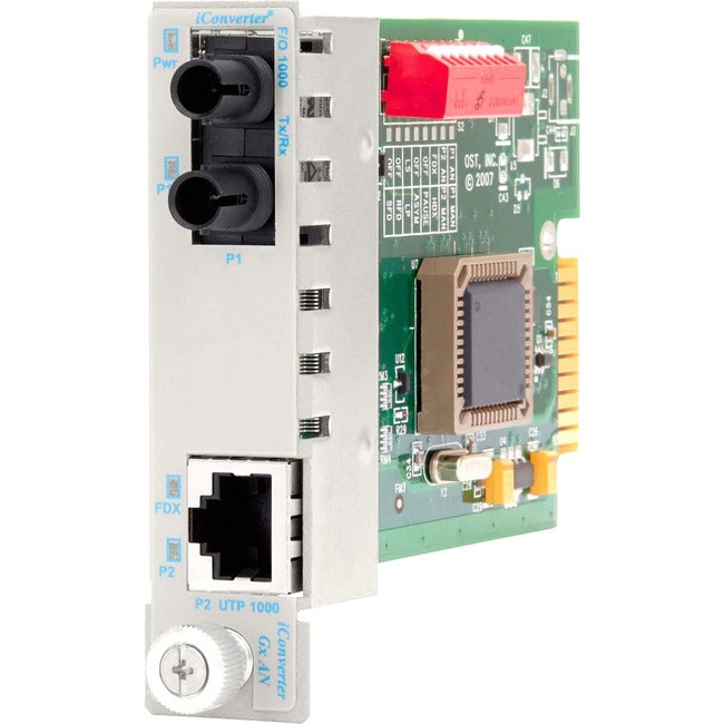 iConverter 1000Mbps Gigabit Ethernet Fiber Media Converter RJ45 ST Single-Mode 12km Module 8501N-1