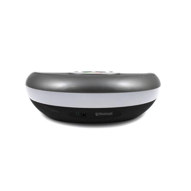 Ikanoo Bt009 Radio Clock Wireless Bluetooth/Wired 3.5Mm Portable Speaker W/ Calendar Display & Touch Sensor (Silver)