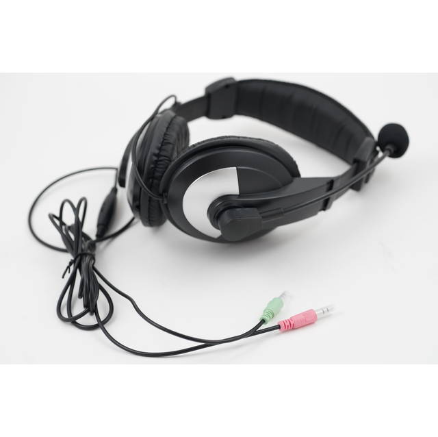 Imicro Im750Bm Wired 3.5Mm Leather Headset W/ Microphone