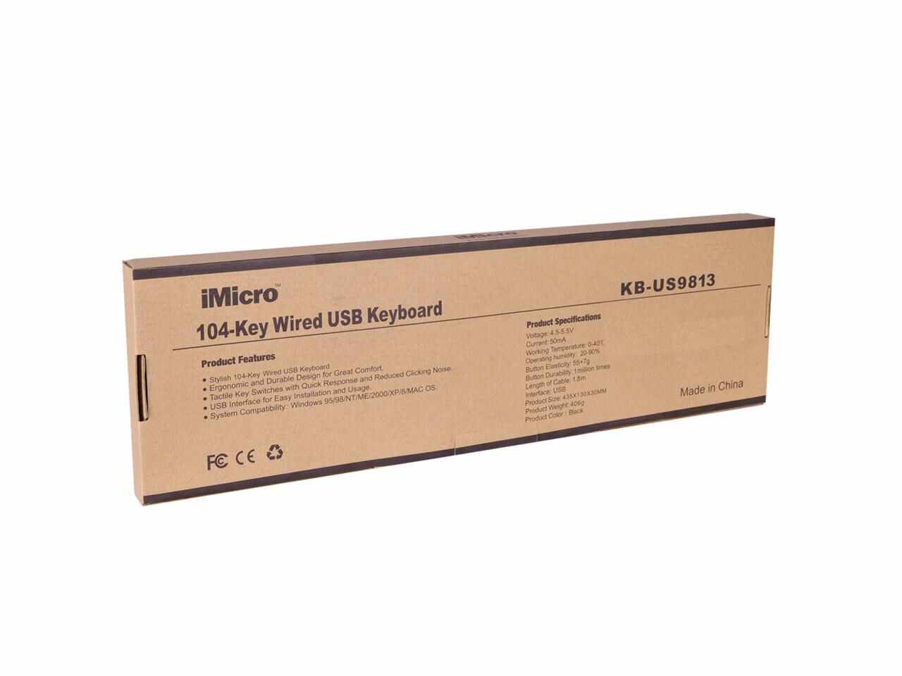Imicro Kb-Us9813 104-Key Wired Usb Keyboard (English)