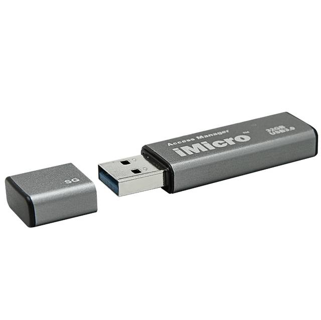 Imicro Usb 3.0 Password Protection Flash Drive Sliver Grade 32Gb (Silver Grey)