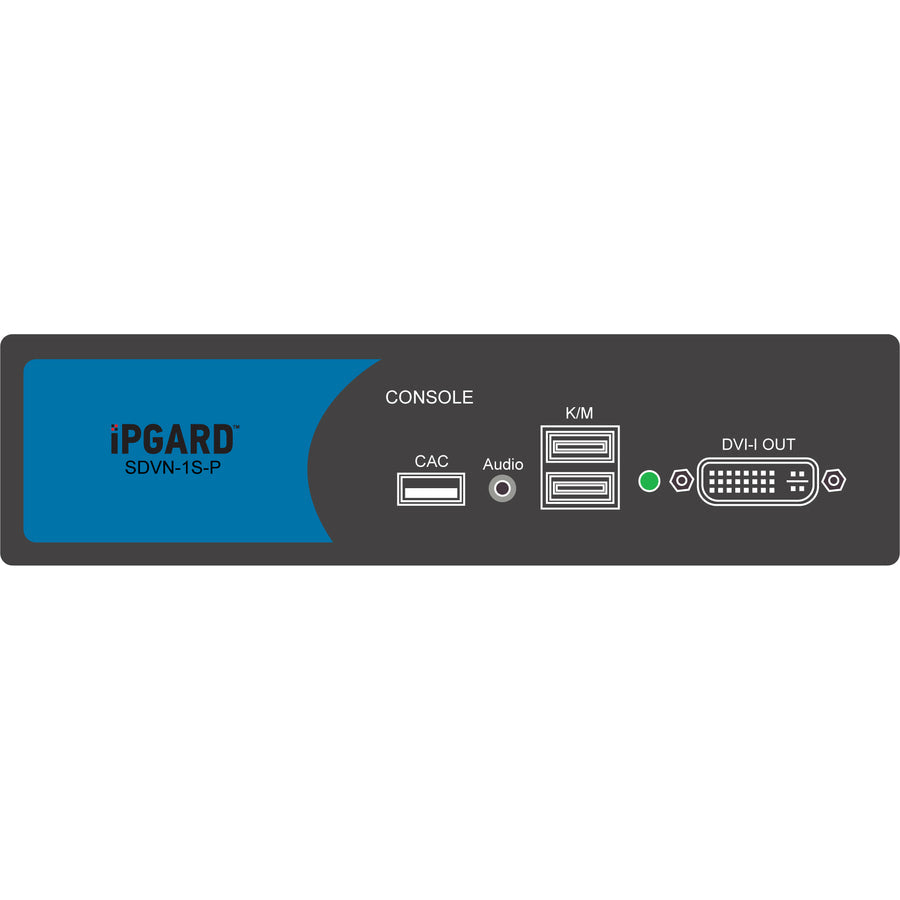 iPGARD Secure 1-Port, Single-Head DVI KVM Switch with Dedicated CAC Port & 4K Support SDVN-1S-P
