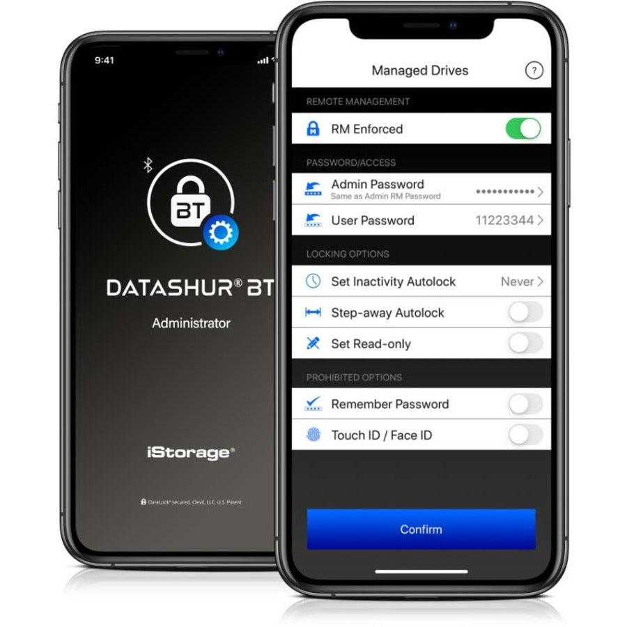 iStorage datAshur BT 16 GB | Encrypted Secure Flash Drive | Unlock using your smartphone via bluetooth | Remote Management Ready. IS-FL-DBT-256-16