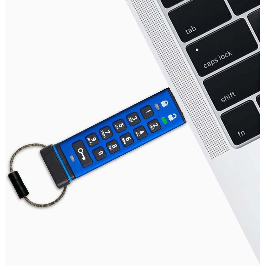 iStorage datAshur PRO 128 GB | Secure Flash Drive | FIPS 140-2 Level 3 Certified | Password protected | Dust/Water Resistant | IS-FL-DA3-256-128