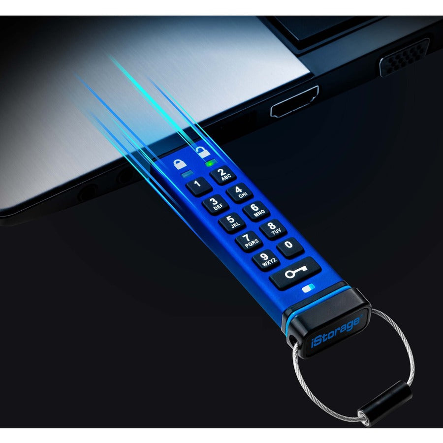 iStorage datAshur PRO 8 GB | Secure Flash Drive | FIPS 140-2 Level 3 Certified | Password protected | Dust/Water Resistant | IS-FL-DA3-256-8