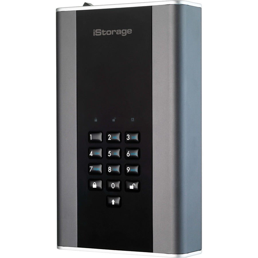 iStorage diskAshur DT2 8 TB Secure Encrypted Desktop Hard Drive | FIPS Level-3 | Password protected | Dust/Water Resistant. IS-DT2-256-8000-C-X