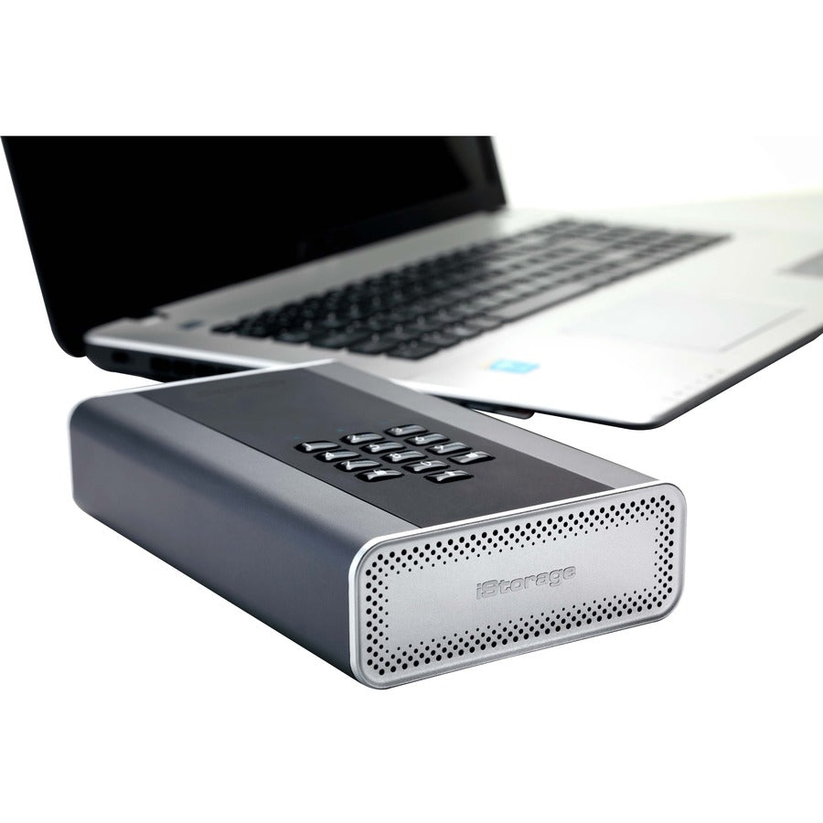 iStorage diskAshur DT2 8 TB Secure Encrypted Desktop Hard Drive | FIPS Level-3 | Password protected | Dust/Water Resistant. IS-DT2-256-8000-C-X